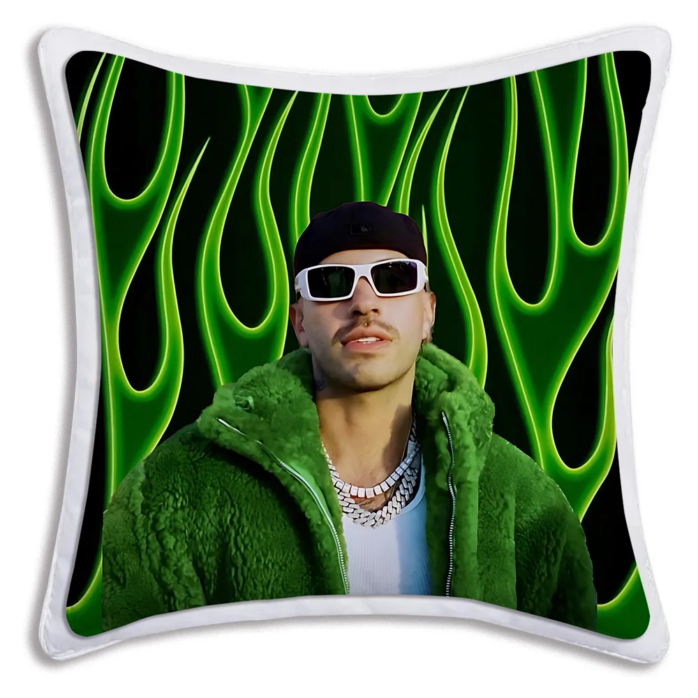 Feid Ferxxo Hot Singer Pillow Covers Cartoon Sofa Decorative Home Double-sided Printing Short Plush Cute Cushion Cover 5