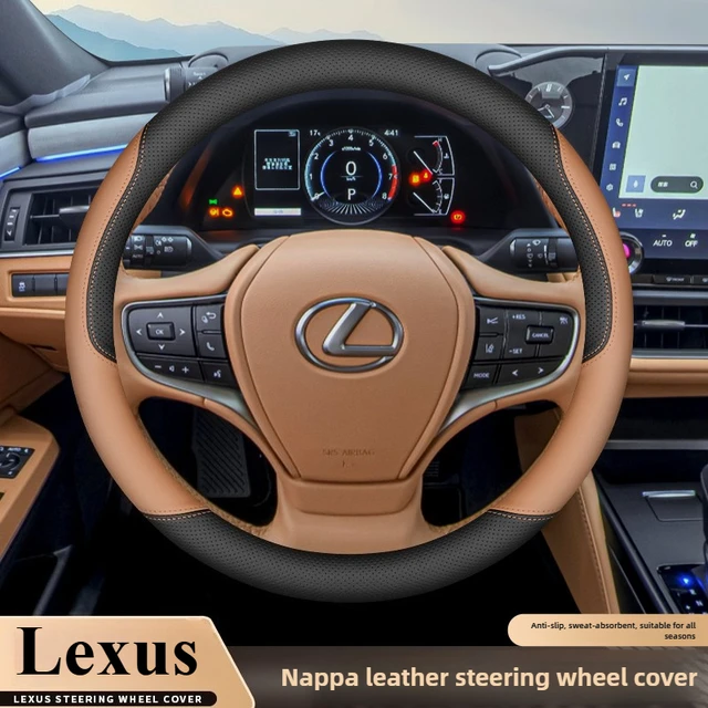 Leather Car Steering Wheel Cover for Lexus Is Es Es300h Rx Lbx Es350h Rx350 Rx500h Nx350h Nx450h Lx600 Accessories 2025 2026 1