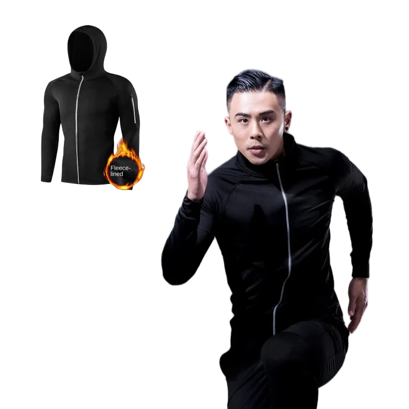

Autumn And Winter Sports Jacket Men's Fleece-lined Thickened Outdoor Fitness Running Clothes Casual Jacket Loose Top