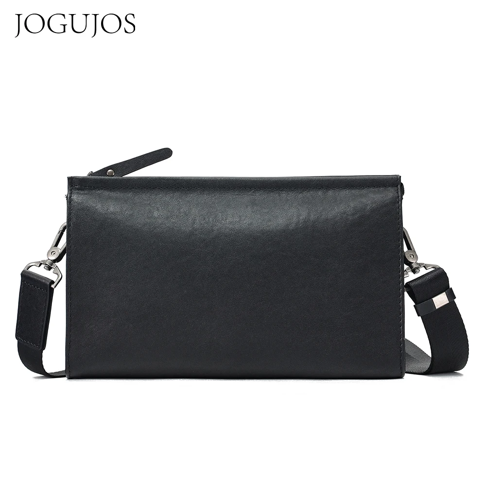 

JOGUJOS Genuine Cowhide Leather Men Simple Crossbody Shoulder Bags Small Messenger Bag for Male Fashion Handbag SatchelBag New