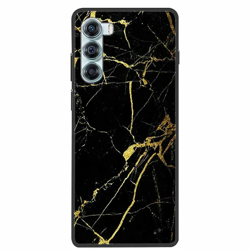 Marble Silicone Black Soft Protective Phone Case Cover
