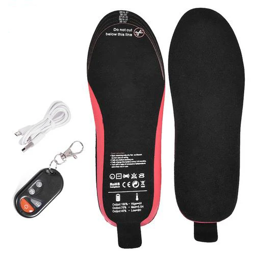 EVA Unisex Electric Heated Insoles 2100mAh LED Wireless Remote Control Thermal Rechargeable Heating Warm Pad For Winter Sports