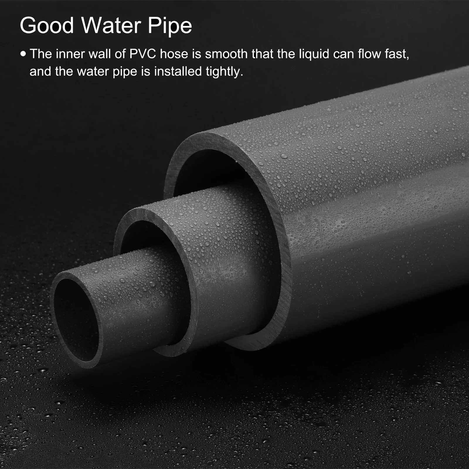 PVC Plastic Tube OD 20~90mm Aquarium Fish Tank Water Supply Rigid Round Tube Garden Irrigation Watering Fittings DIY