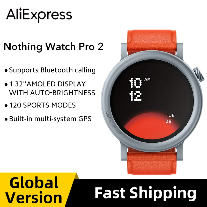 Global Version Nothing CMF Smart Watch Pro 2 Bluetooth calls with AI noise reduction multi-system GPS1.32”AMOLED 100+watchfaces