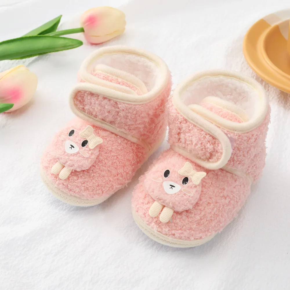 

Ботинки детские зимние х/б, на мягкой нескользящей подошве, для мальчиков и девочек 0-18 месяцев