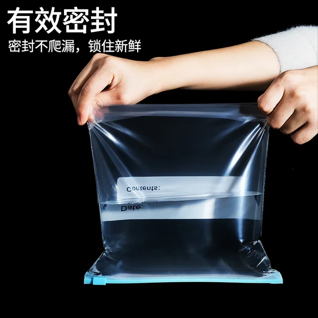 10 Darabos Újrafelhasználható Friss Cipzáras Táska Élelmezéshez Műanyag Zacskók Gyümölcs Zöldség Táskák Ziplock Ételtáska Konyhai Ételek Tároló Szervező - Image 4