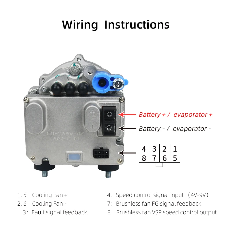 Camper Rv Truck Car Electric Air Conditioner Compressor Conversion Repair Replacement Kit 12v 650w Cooling Capacity 2200w