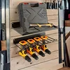 1pc Wall-mounted Utility Rack Power Tool Organizer Heavy Duty Metal Tool Shelf Drill Wall Mounted Storage Rack Tool Storage Orga 3