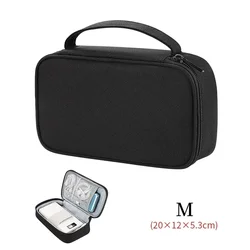 Spacious Waterproof Travel Cable and Electronics Organizer Bag (Black M)