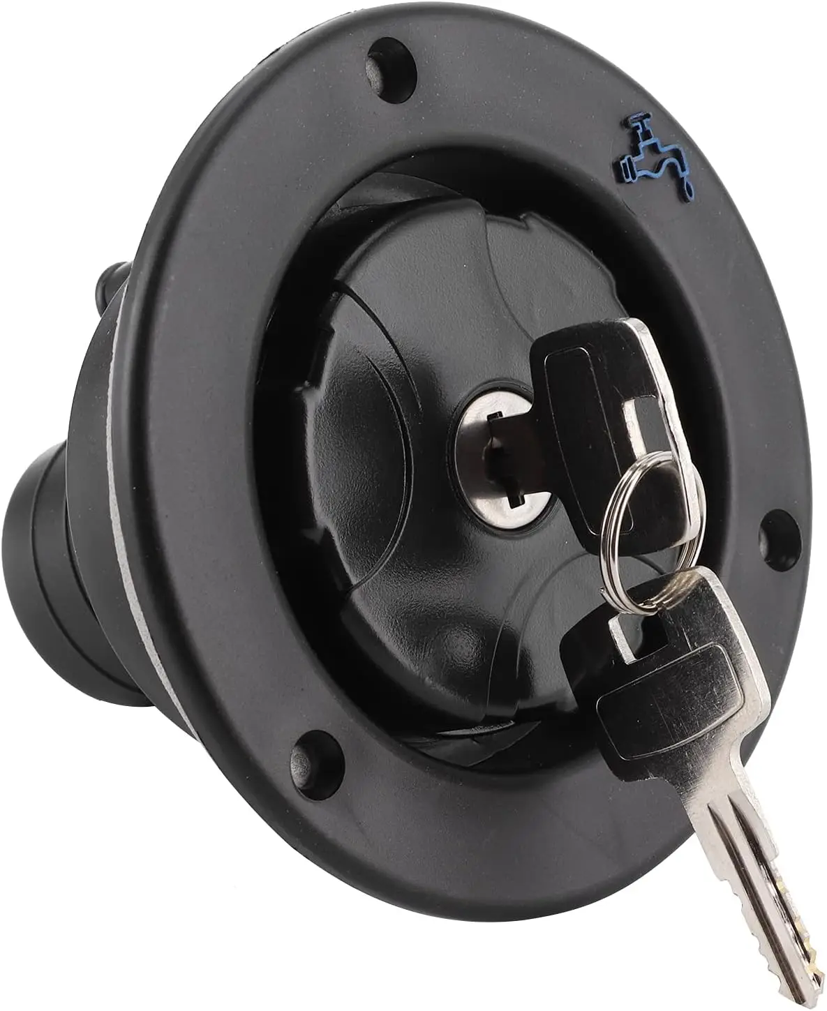 Bouchon de verrouillage d'entrée d'eau pour camping-car, boîtier d'entrée d'eau douce et capuchon de verrouillage avec 2 clés pour camping-car, caravane et camping-car 1 Bouchon de verrouillage d'entrée d'eau pour camping-car, boîtier d'entrée d'eau douce et capuchon de verrouillage avec 2 clés pour camping-car, caravane et camping-car 1