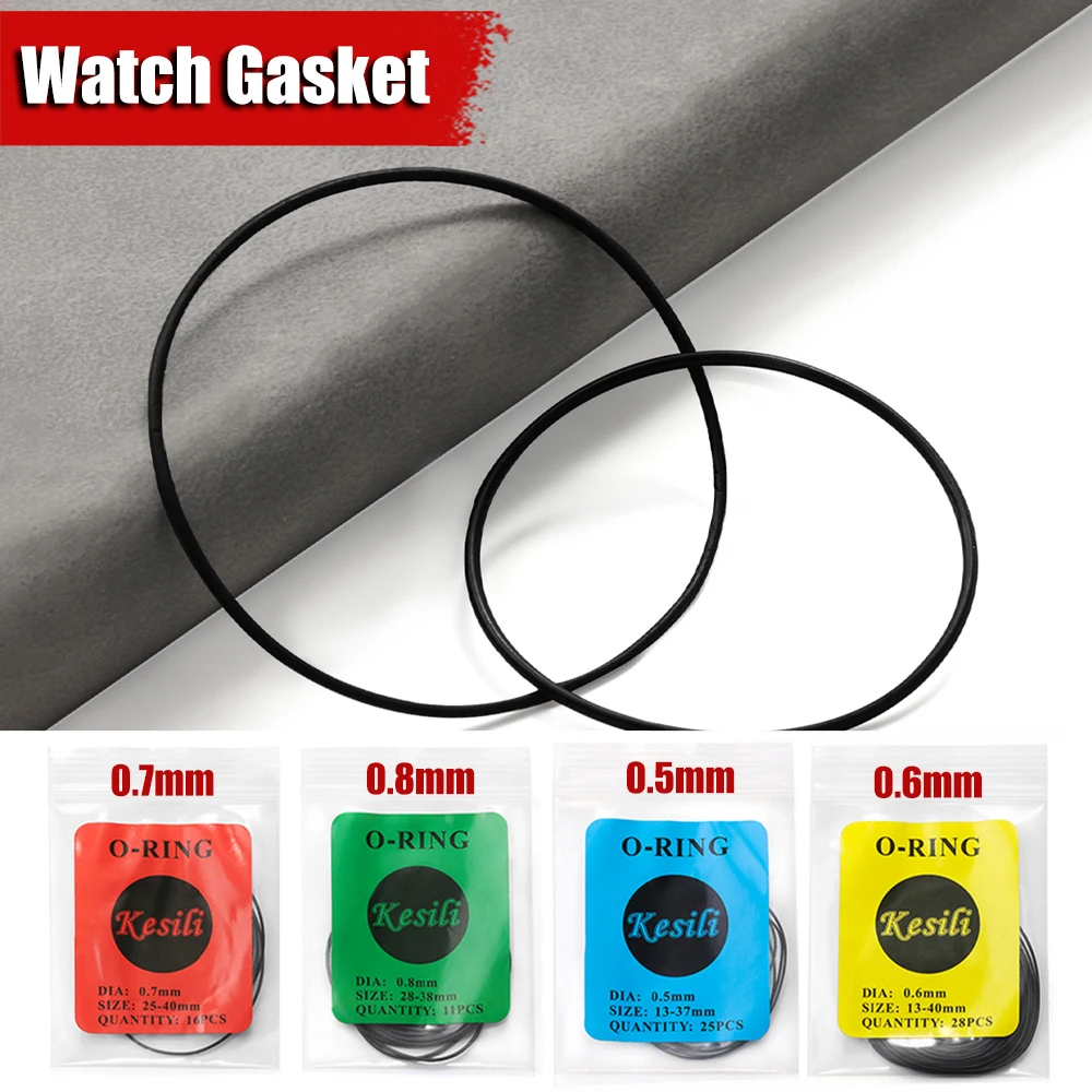 Waterproof Rubber O-Ring Gasket Set for Watch Back Cover Repair