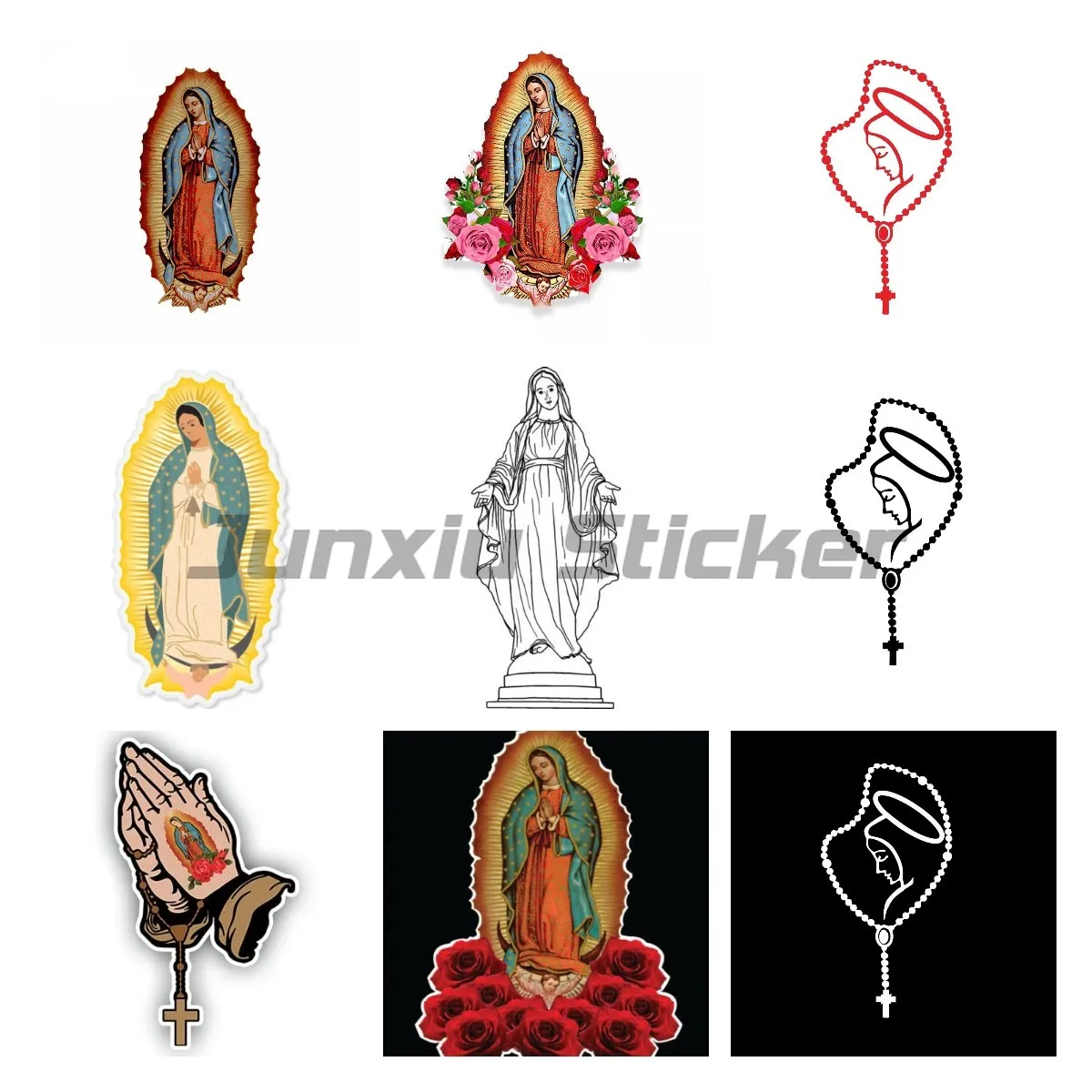 VIRGENCITA DE GUADALUPE STICKER DECAL CALCOMANIA DE VINILO 15