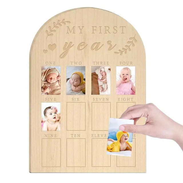 Cadre photo de bébé pour la première année, cadres Keepplex, photo de  bureau multi-photo, 15.8 , 12 mois, 2 pièces - AliExpress