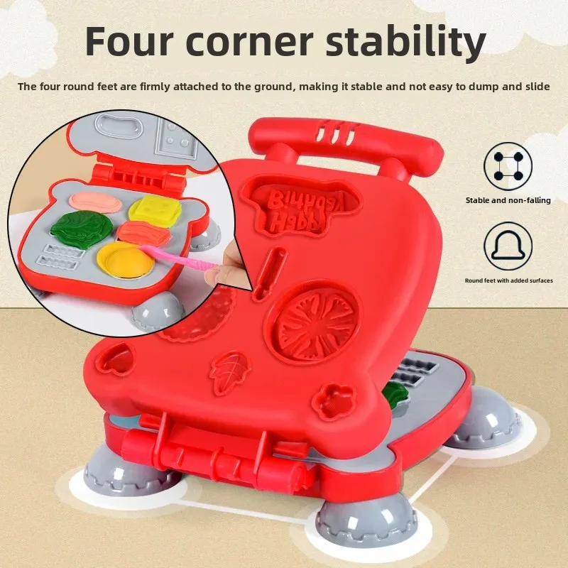 Children's Colorful Clay Hamburger Machine Pasta Machine Rubber Clay Mold Tool Ultra Light Sticky Women's Kids