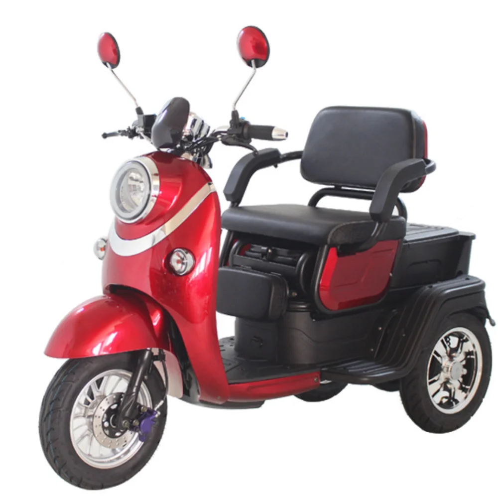 1000W 72V 20Ah handicapped obese people rear drive three seats electric three wheel tricycle city parent-child electric tricycle