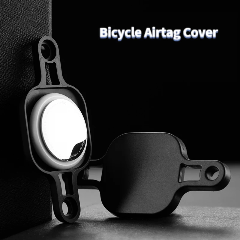 Bicycle Mount for Apple Airtag Protective Aluminium Alloy Holder Hides AirTag Under Bicycle Bottle Holder with Safety Screws