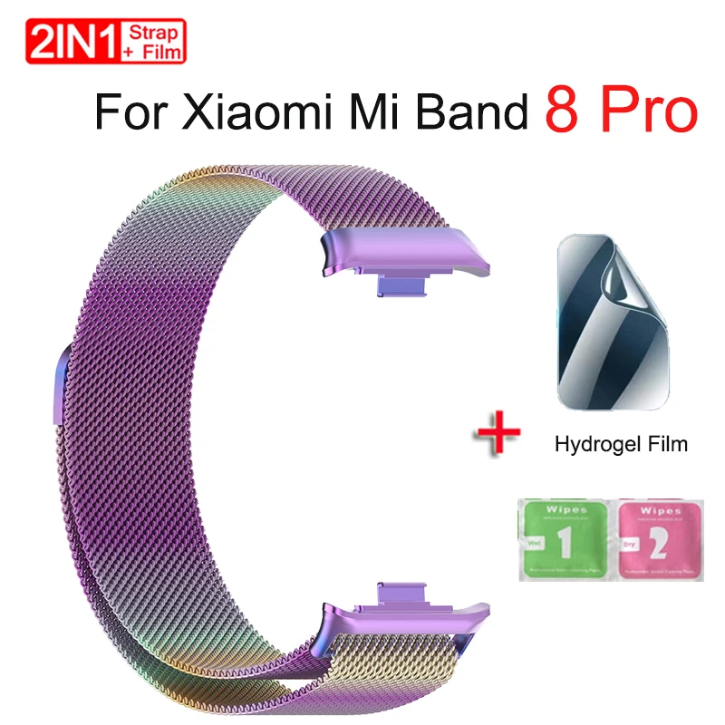 

Strap for Xiaomi Band 8 Pro Stainless Steel Bracelet Wristband Metal Connectors for MiBand 8pro Replacement Accessories