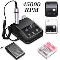 45000 RPM Electric Nail Drill Machine for Nails Electric File HD Display Metal Manicure Pen Professional nail lathe Sander 1