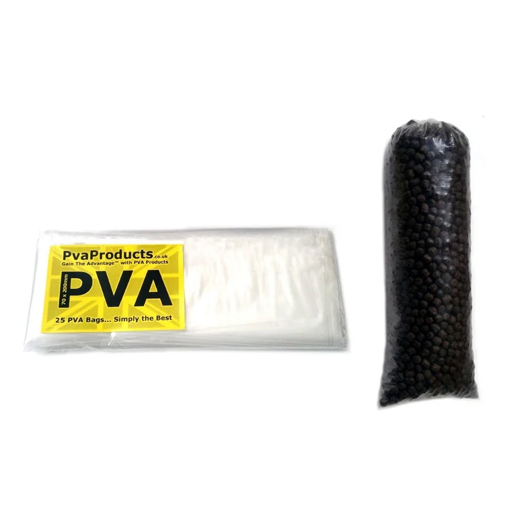 Sacs PVA pour pêche à la carpe 50 pièces - matériel écologique à dissolution rapide 5x10cm 7x10cm