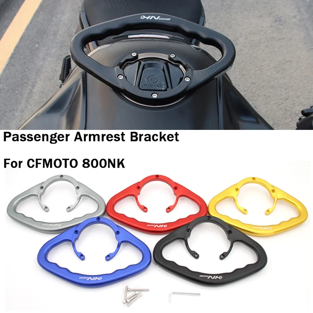 

800NK Rear Seat Passenger Armrest Bracket For CFMOTO 800 NK Conversion Fuel Tank Armrest Passenger Comfort Handle Holder 2023-24