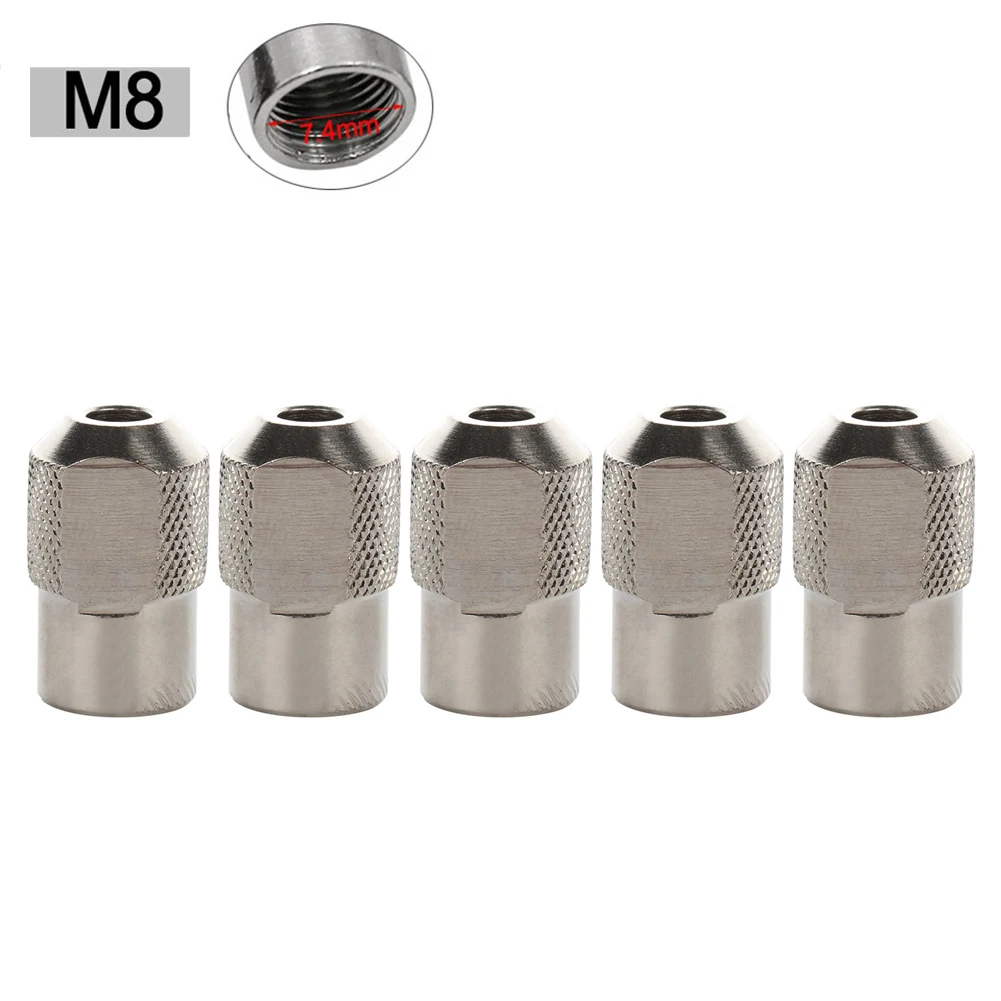 

5pcs M8X0.75 Mini Chuck Nut Electric Mill Shaft Screw Cap Nut Collet For Electric Grinder Rotary Tools Power Tool Accessories