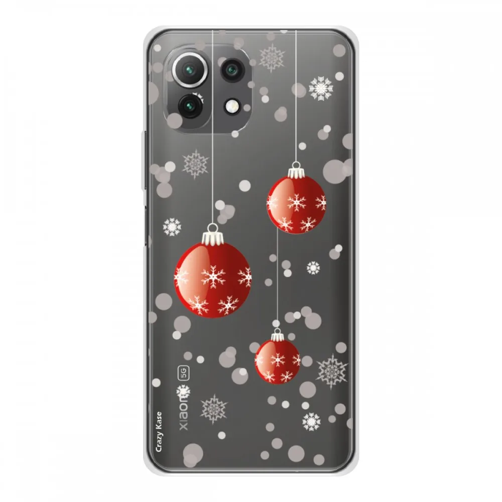 Coque for Xiaomi Mi 11 Lite 5G high quality soft silicone Christmas balls | Мобильные телефоны и аксессуары