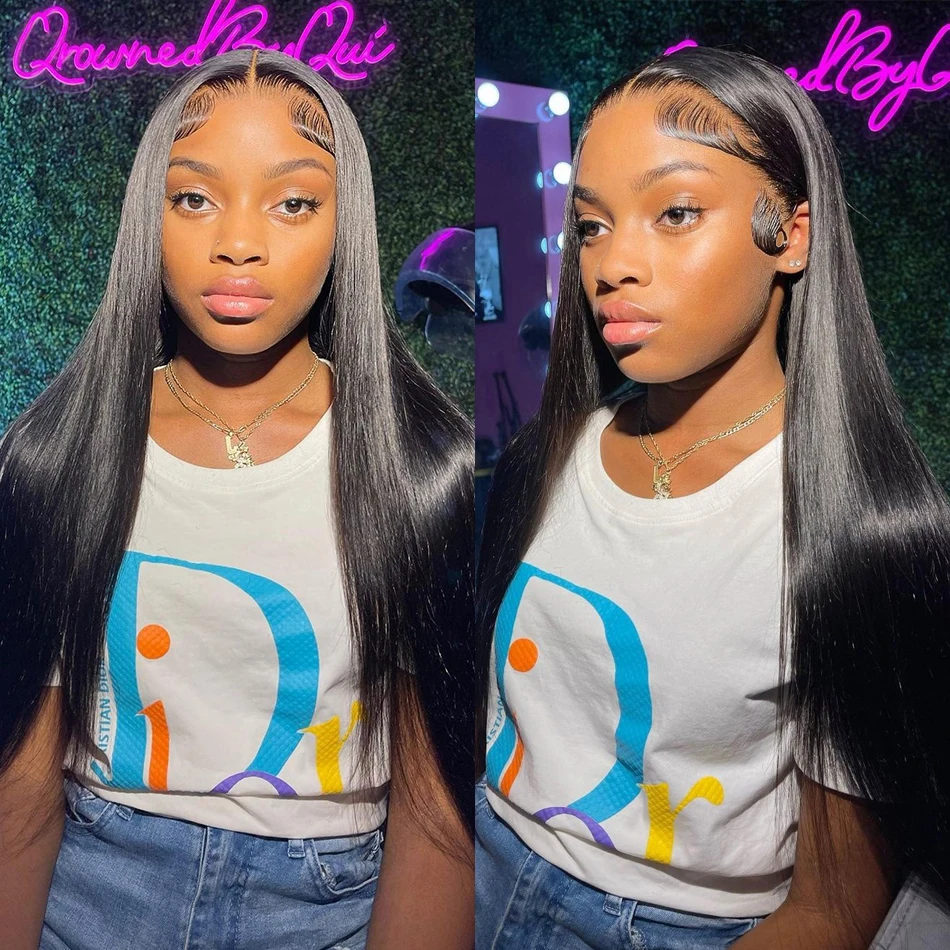 

bone straight human hair lace frontal wig 13x6 transparent lace wig preplucked brazilian remy wigs on sale for women choice