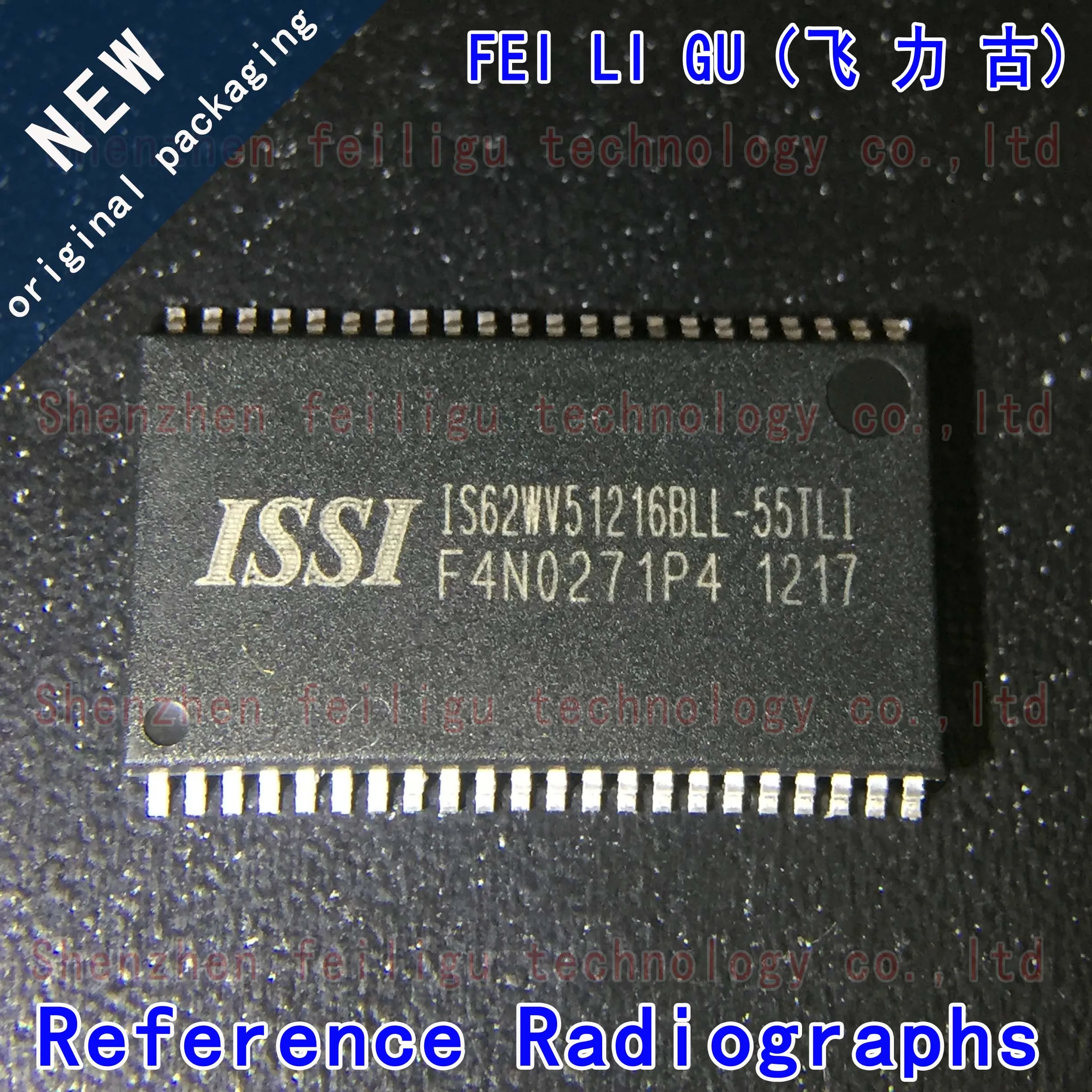 1PCS 100% New Original IS62WV51216BLL-55TLI IS62WV51216BLL Package:TSOP44 SRAM Asynchronous Memory 8Mb Chip