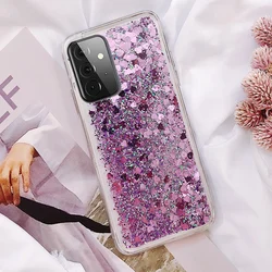 Dynamic Quicksand Glitter Liquid Silicone Bling Crystal Clear Phone Case - A12 (PURPLE)