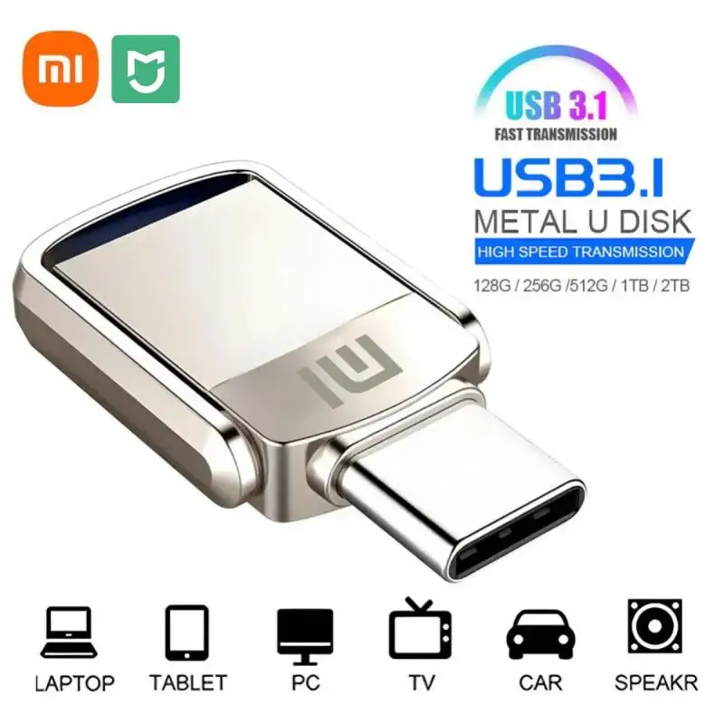 Xiaomi Mijia 1Tb 2Tb Usb 3.1 Flash Drive U Disk Pen Drive Metal Flash Disk 256Gb Usb Flash Drive 128Gb Pendrive Memory Stick