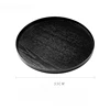 Round Wooden Tray Black Tea Cup Kettle Storage Tray Coffee Dessert Plate Cake Snack Plate Solid Wooden Dinner Plate 6
