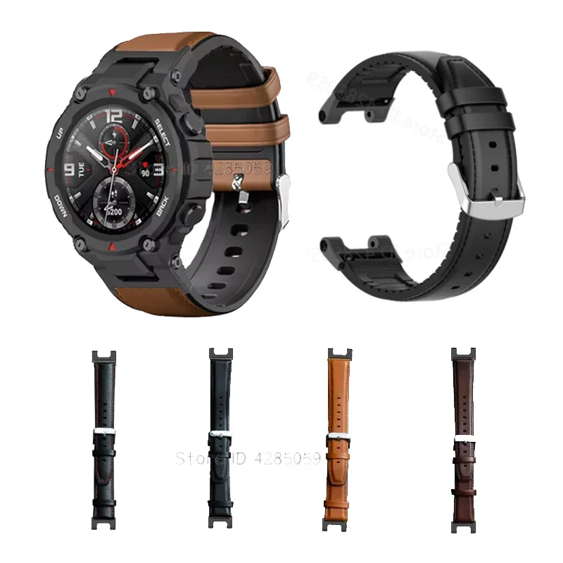 Premium Leather Silicone Watch Band Replacement