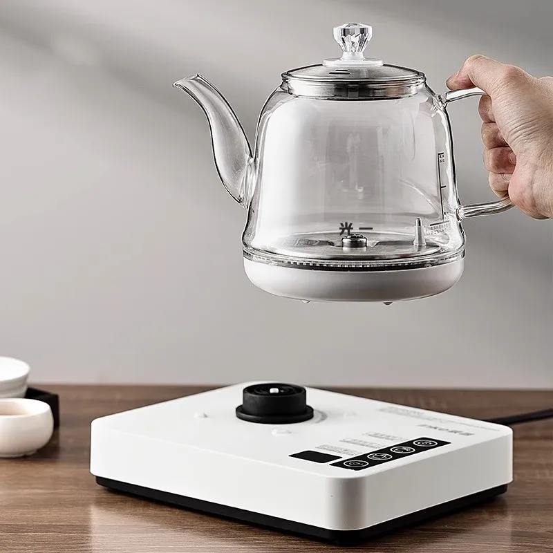 1350W Smart Bottom Out Water Electric Kettle 1000ml Home Temperature Control Glass Tea Brewing Machine Automatic Keep Warm 220V 1
