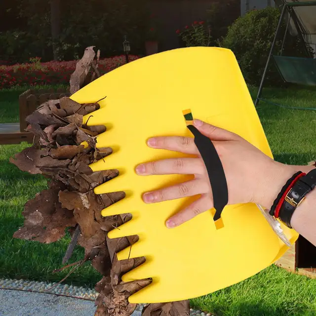 Levélkuncalás Szerattozott Fogak Kézi Megvastagodott Test Ergonómikus Kialakítás Megnövekedett Levelek Fűvágás Fűszálak Tisztító Gereblye - Image 5