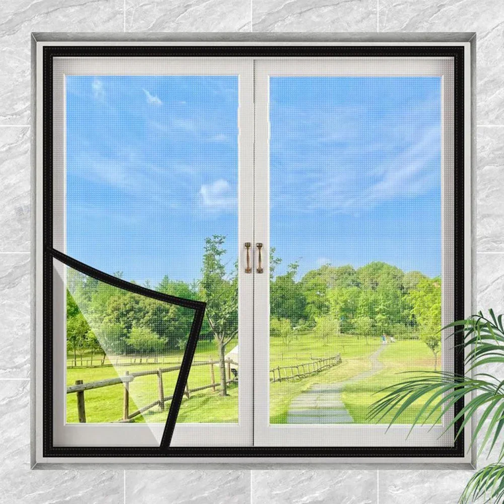 Insect Mosquito Nets For Window Screen Mesh Size Tulle Invisible Black Fiberglass Against -Mosquitoes And Flies