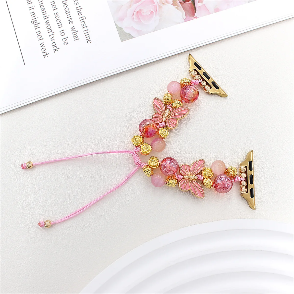 Bracelet de montre à bijoux pour iWatch Ultra 2 Series 10/9/8/7/6/5 Bracelet de montre tendance 42/44/45/46/49 mm 38/40/41 mm_voghion.com