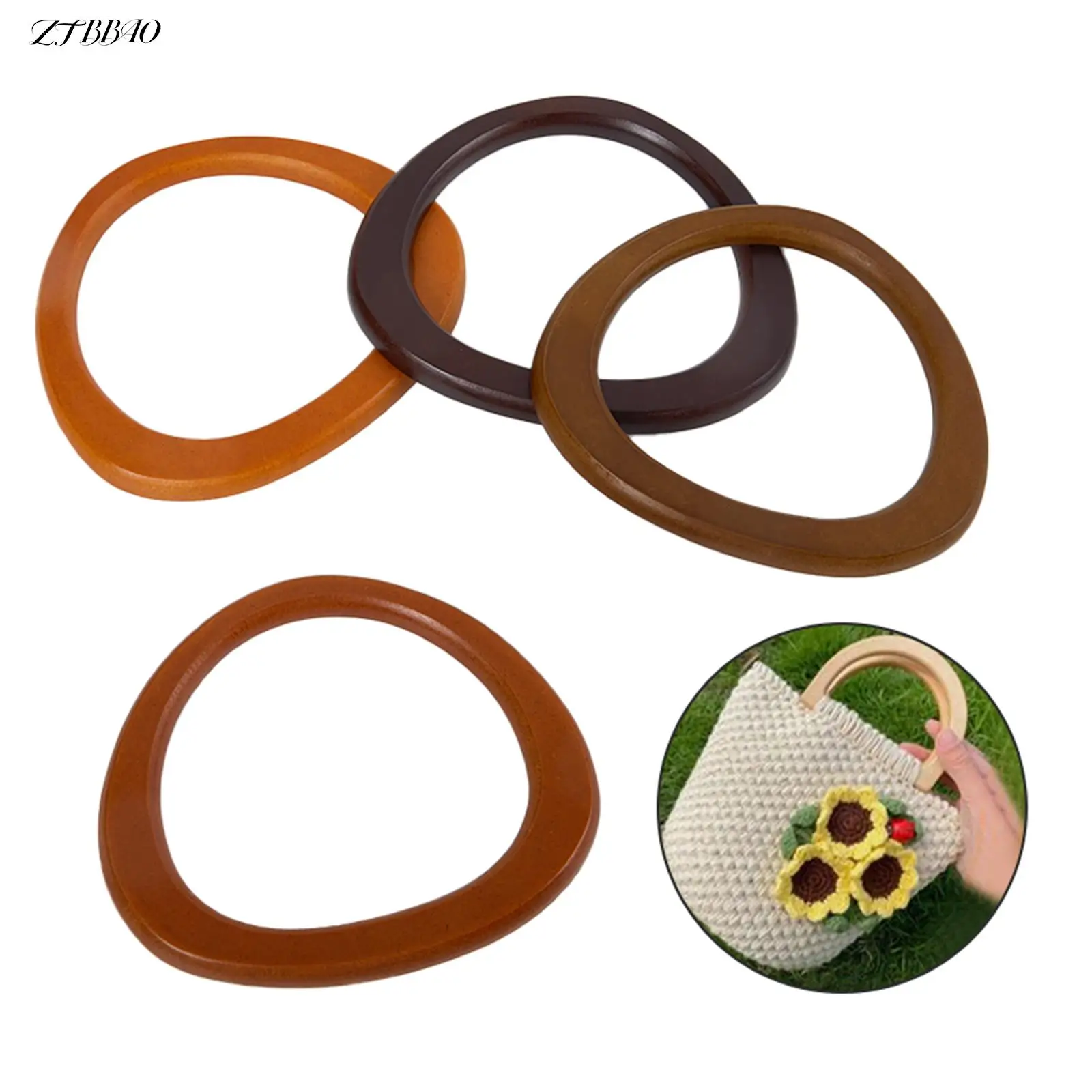 

Wooden Bag Handle Diy D Shape Bag Handles Replacement Handbag Tote Handles Classic Purse Handles Wood Straps Bag Accessories