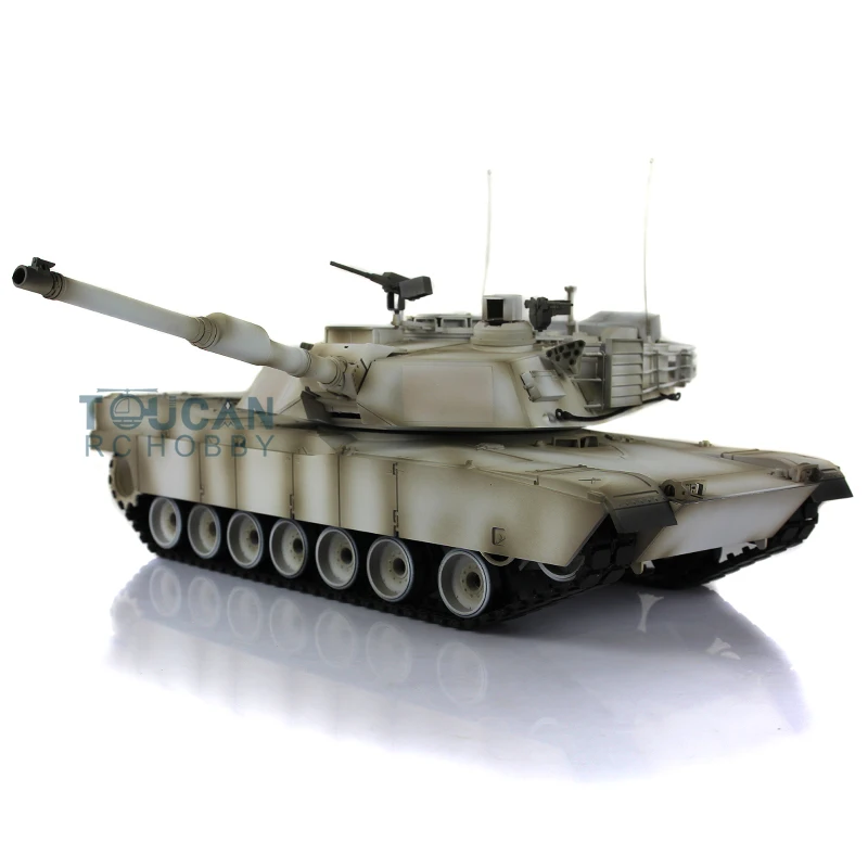 2.4G HENG LONG 1/16 7.0 Barrel Recoil Metal M1A2 Abrams Snow RTR RC Tank 3918 TH17831-SMT4 6