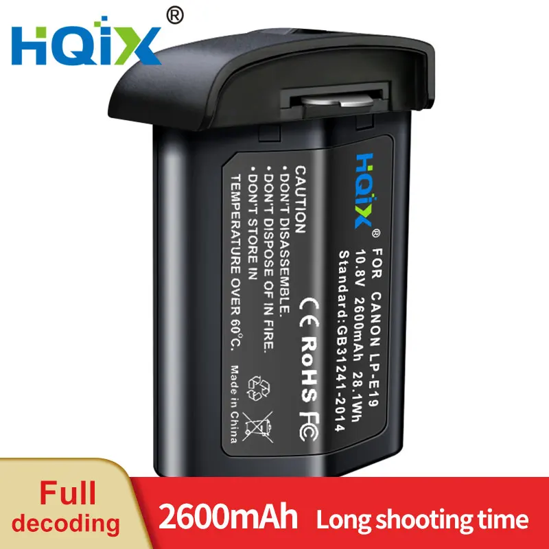 Hqix Per Canon Eos R3 1Dx Mark Ii 1Ds Mark Forte 1D Mark Forte 1D Mark Milwau1Dx Camera Lp-E19 Batteria Del Caricatore