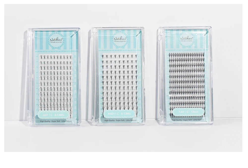 Pestañas NATUHANA Comic Spire, Curvatura C y D, Efecto Anime, Pestañas Suaves de Manga, Abanicos Preformados, Volumen Individual, Herramientas de Cosplay