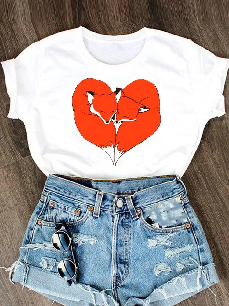 Love Style Valentine Graphic T Shirt Clothing Fashion Clothes Women Short Sleeve Summer O-neck Tee T-shirt Cartoon Female Top graphic tees women Tees