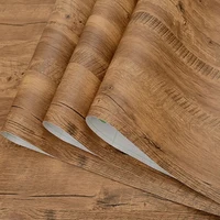 Wood Grain PVC Wallpaper for Door Wardrobe Cupboard Table Furniture Waterproof Self Adhesive Stickers Home Decor Film 1