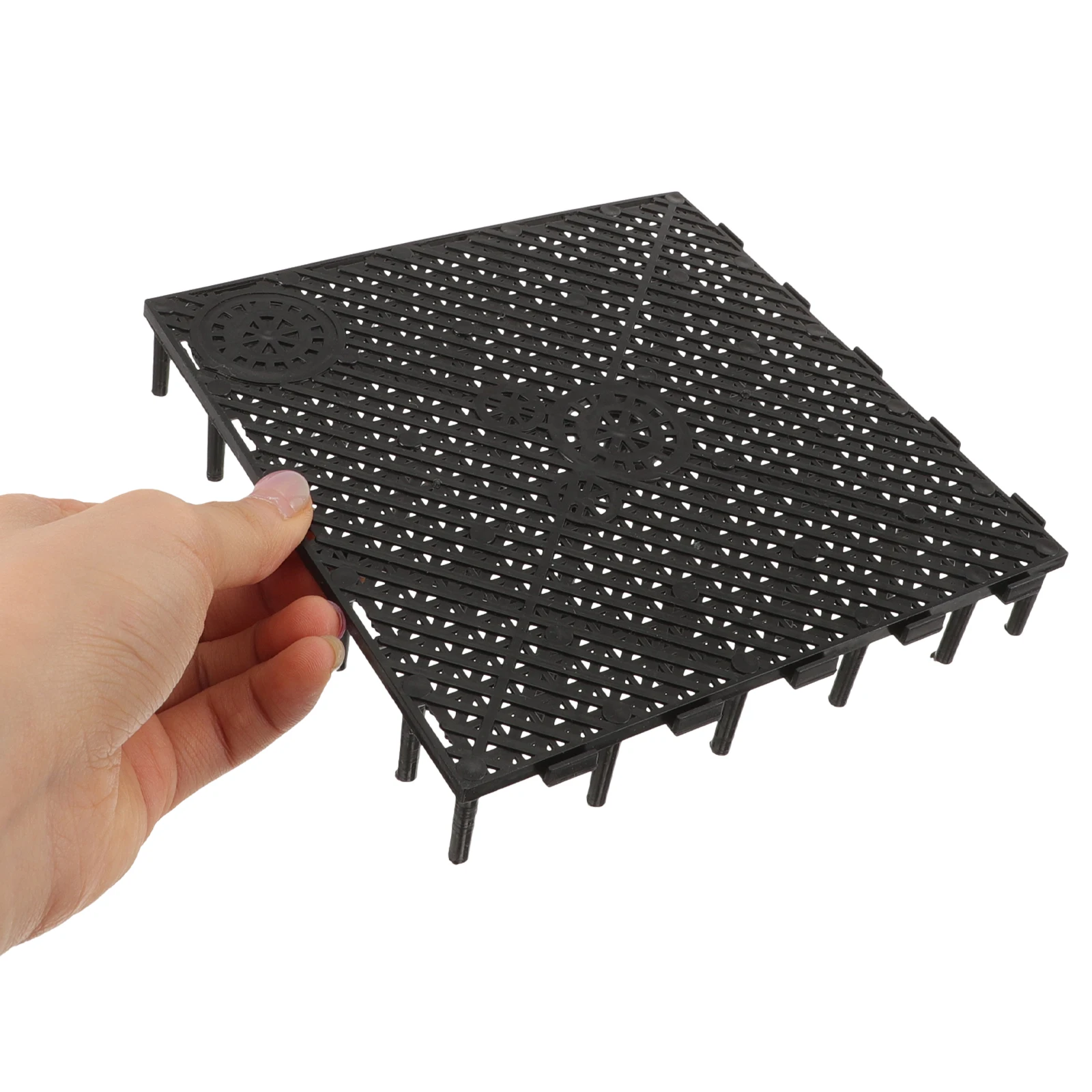 10/20Pcs PVC Plate Blackflat Black Gravel for Landscaping Black Aquarium Sand Aquarium Divider 10 Gallon Fish Tank Gravel 2