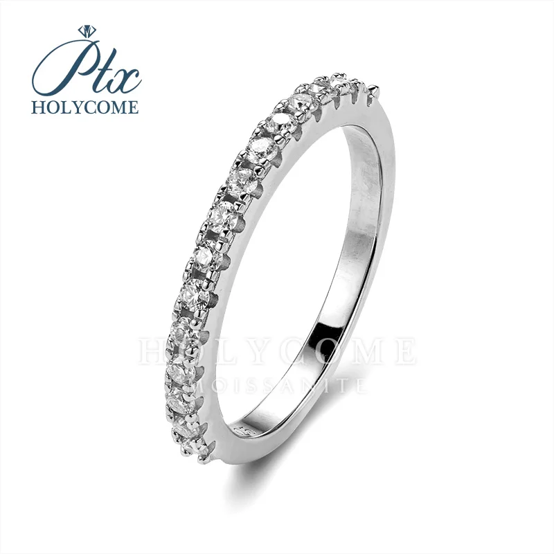 

D color white VVS1 clarity round cut SILVER PLATED FULL moissanite RING 모이사나이트 Камни احجار كريمة piedras preciosas sueltas