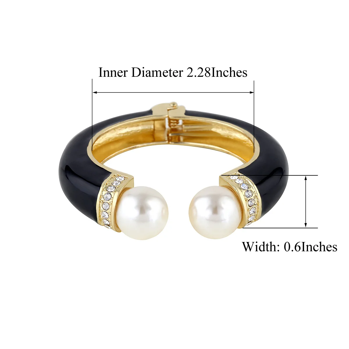 10 Colors Boho Personalized Double Pearls Cuff Bangle for Women Party Bracelet Engagement Accessory Rhinestone Bangles Jewelry