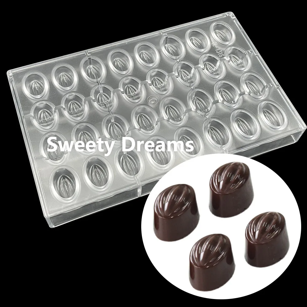 32 Cavity Belgian Chocolate Mold Cocoa Sweets Baking Pastry