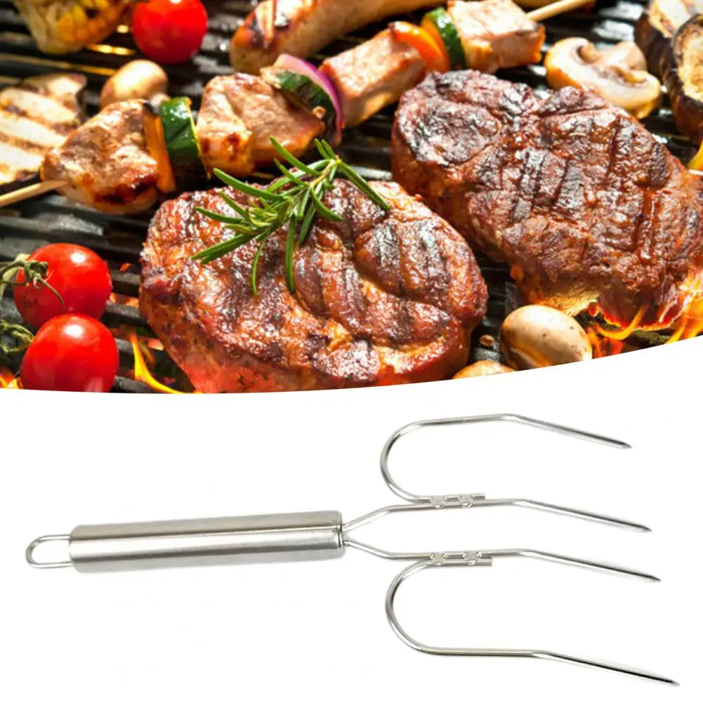 Practical Turkey Claw Fork Effortless Turkey Lifter Claw Sharp Prongs Strong Grip Roast Ham Skewers Lifter Fork