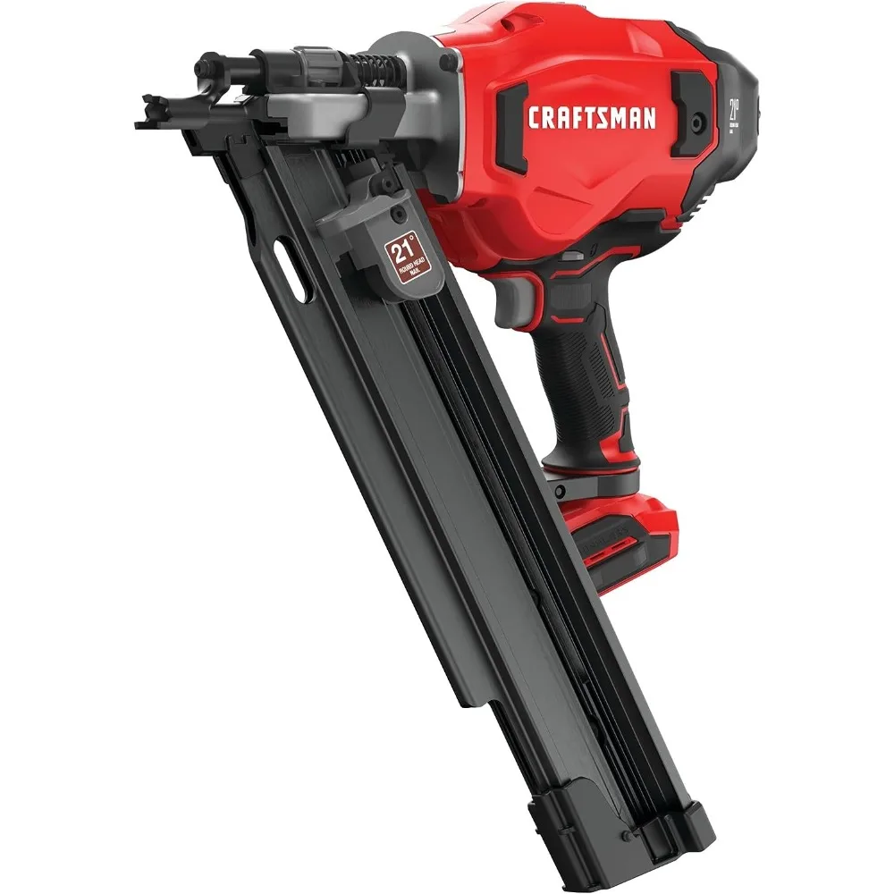 CRAFTSMAN V20 Cordless Framing Nailer, Nail Gun, 21 Degree, up to 3-1/4 inch Nails, Bare Tool Only (CMCN621PLB)