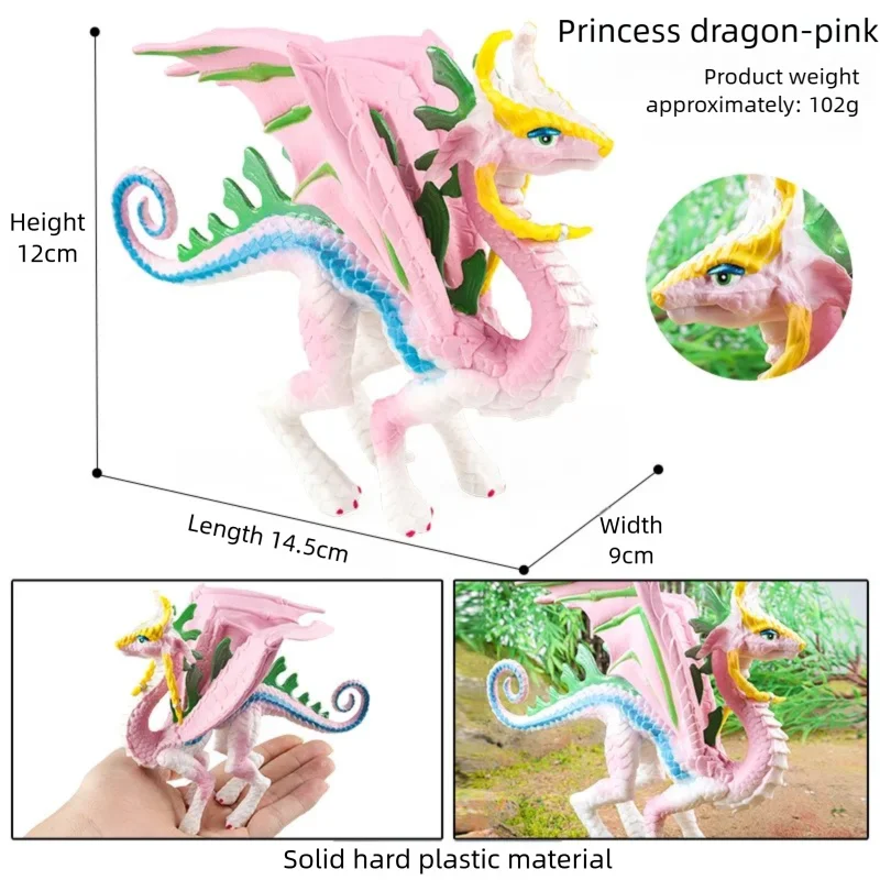 Majestic Mythical Figurine: Ice Wyvern and Phoenix Fantasy Beast Statue