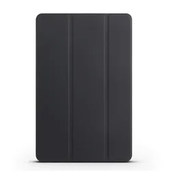Premium Smart Case Trifold Stand Soft TPU Cover with Auto Wake Feature for Tab P12 12.7  2013 (Black)